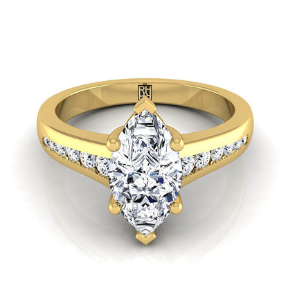The Stevie Select Channel Set Engagement Ring with Lab Diamond in 18K Yellow Gold - view 1