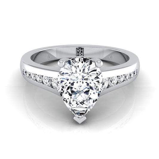 The Stevie Select Channel Set Engagement Ring with Lab Diamond in 18K White Gold - view 1