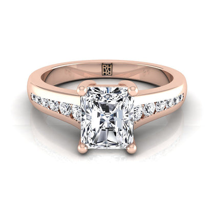 The Stevie Select Channel Set Engagement Ring with Lab Diamond in 14K Rose Gold - view 1