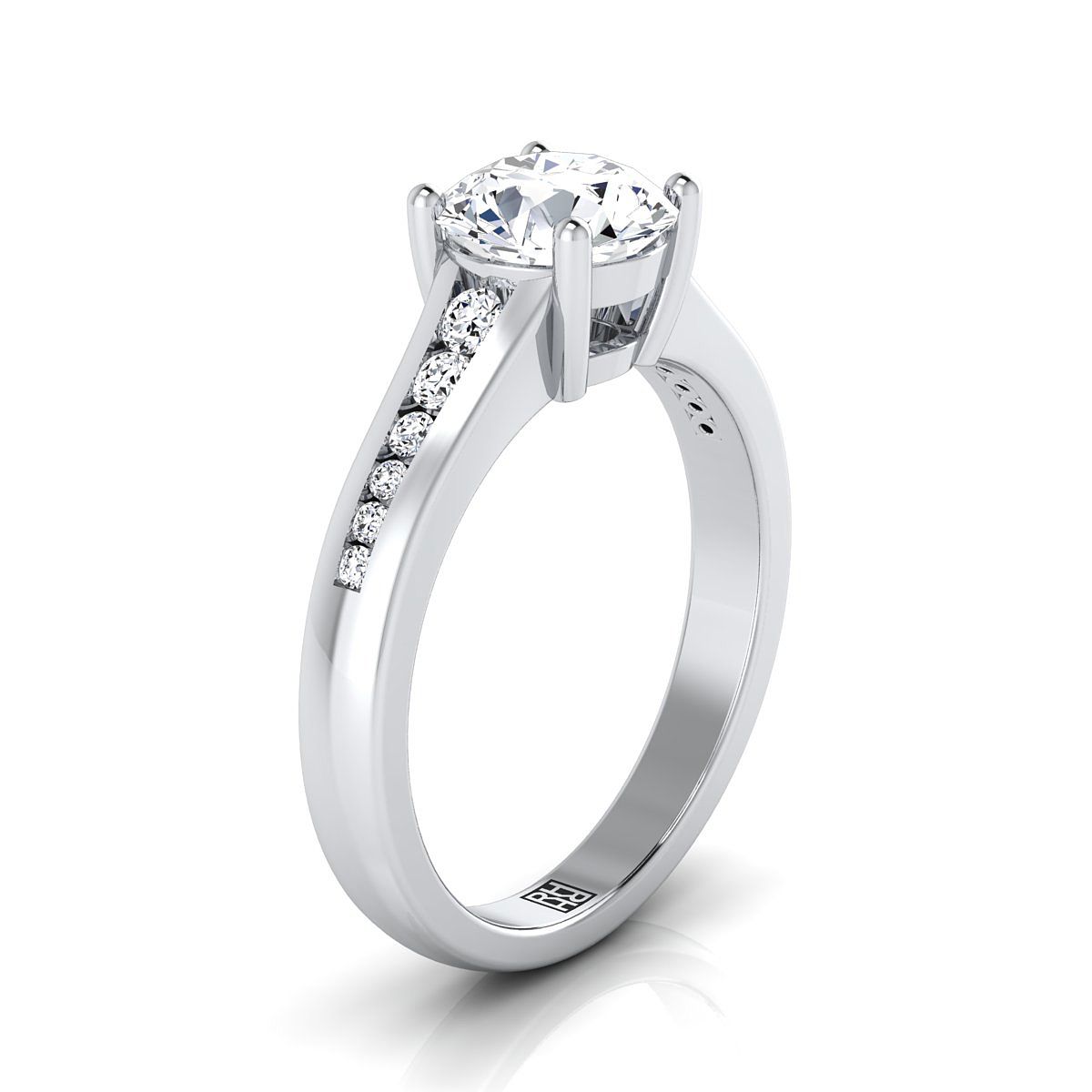 Select Channel Set styling on The Stevie round engagement ring setting | RockHer