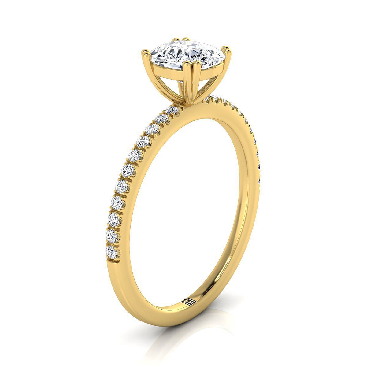 Made to order: The Kelly cushion engagement ring setting in 18K Yellow Gold | RockHer