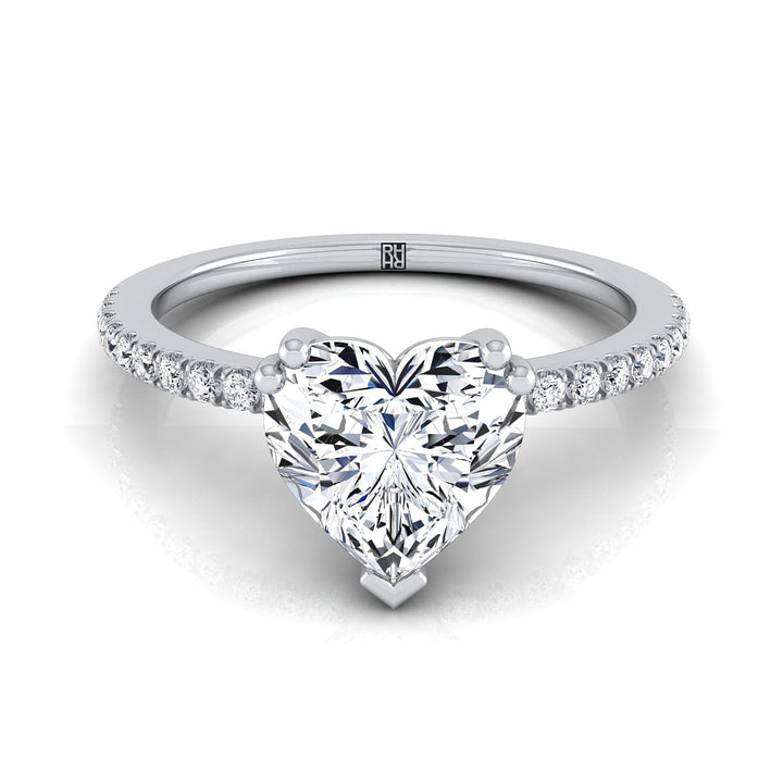 The Kelly Select Pavé Engagement Ring with Lab Diamond in Platinum - view 1