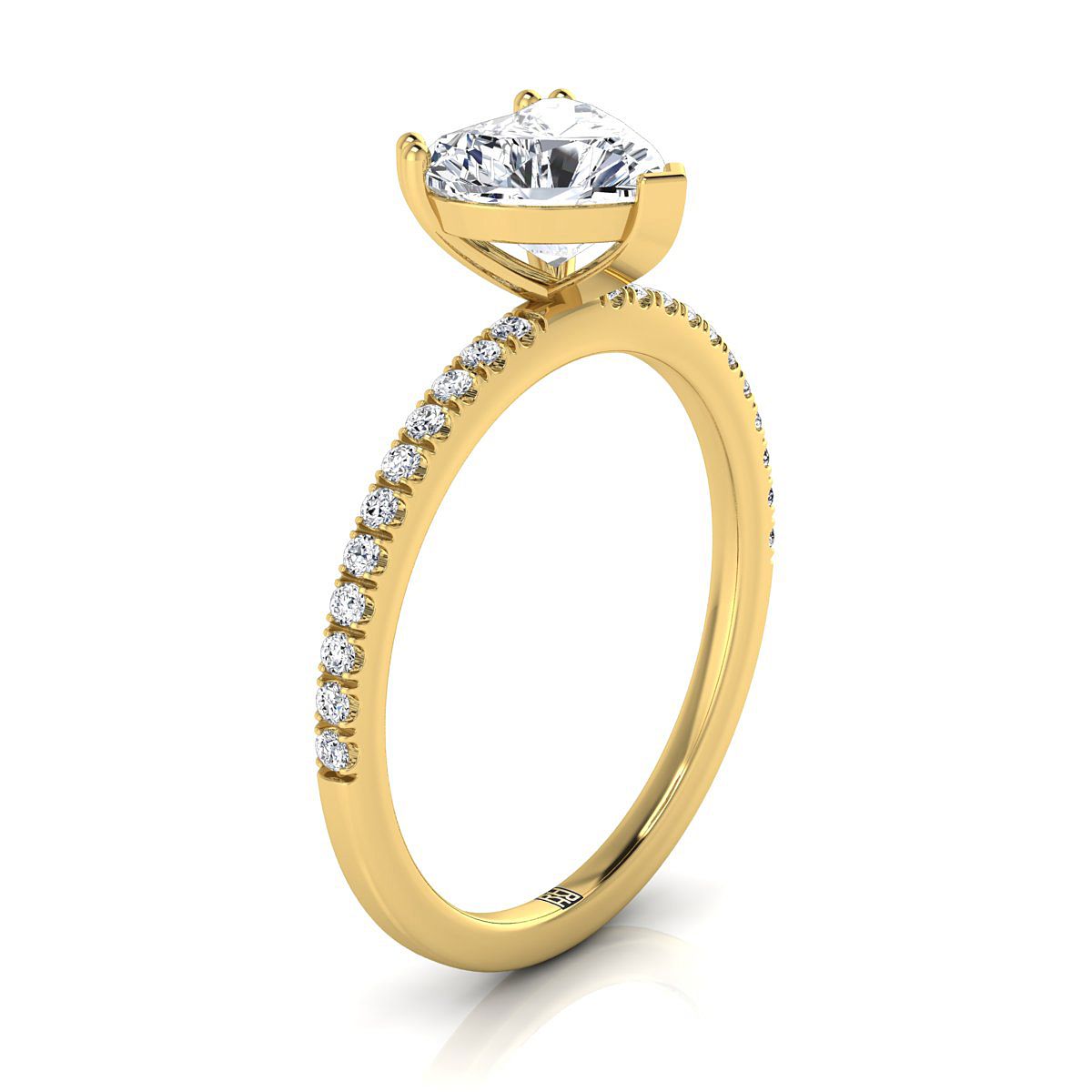 Select Pavé styling on The Kelly heart engagement ring setting | RockHer