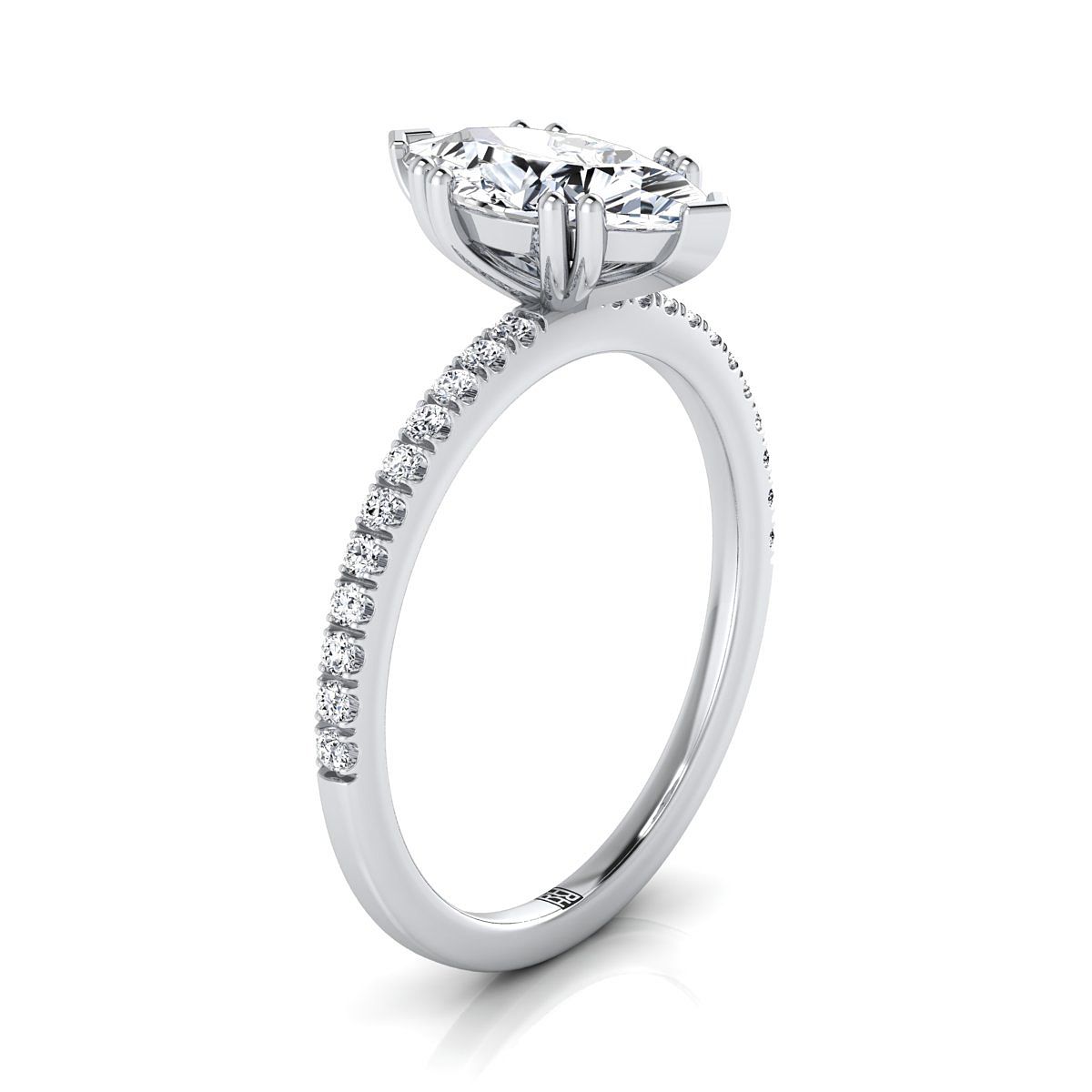 Select Pavé styling on The Kelly marquise engagement ring setting | RockHer