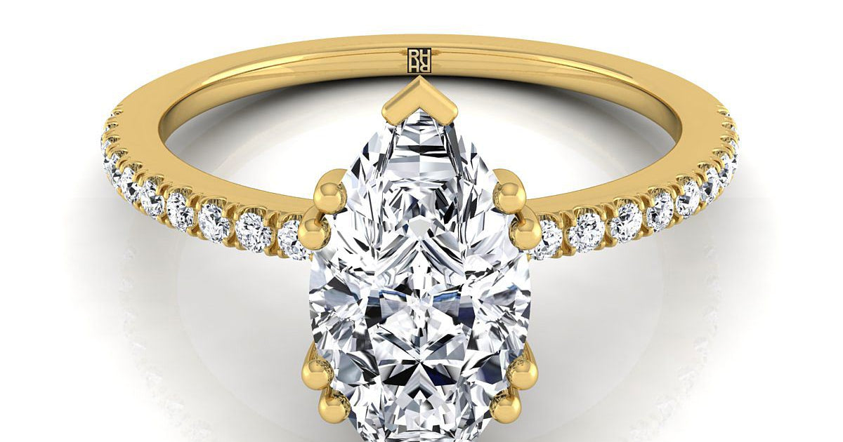 Pendentif Papillon En Or 14K Rose - Diamants 1,12 Ct (ronds, Marquise, Poire) - Neuf étiqueté