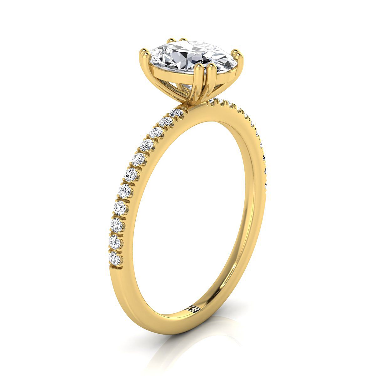 Made to order: The Kelly oval engagement ring setting in 18K Yellow Gold | RockHer