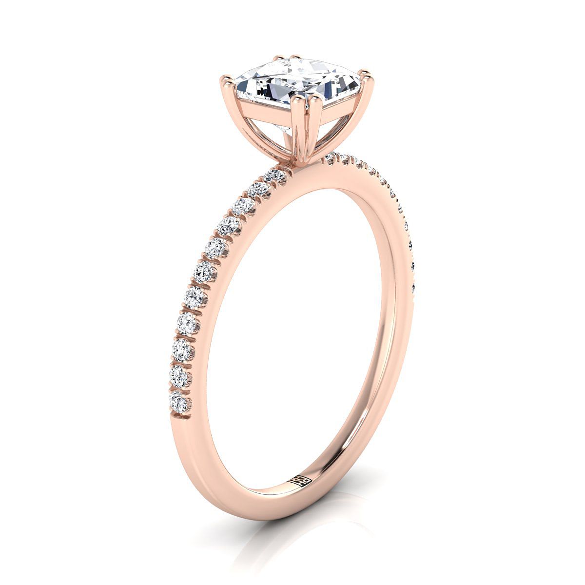Select Pavé styling on The Kelly princess engagement ring setting | RockHer