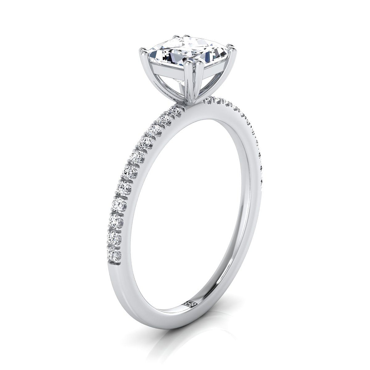 Select Pavé styling on The Kelly princess engagement ring setting | RockHer