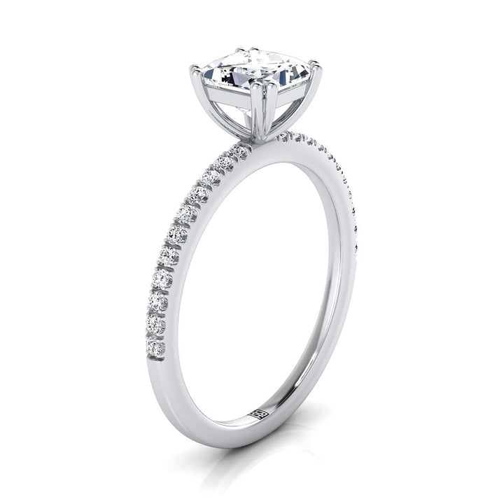 The Kelly Select Pavé Engagement Ring with Lab Diamond in Platinum - view 2