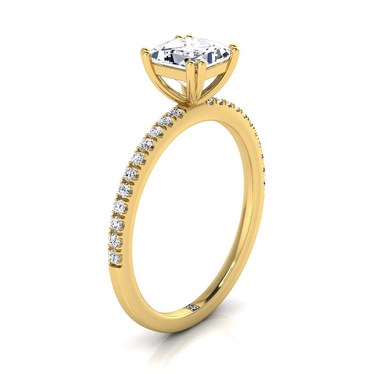 Select Pavé styling on The Kelly princess engagement ring setting | RockHer