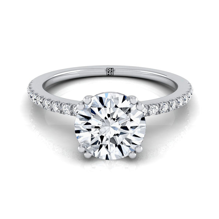 The Kelly Select Pavé Engagement Ring with Lab Diamond in Platinum - view 1