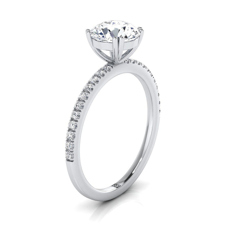 The Kelly Select Pavé Engagement Ring with Lab Diamond in Platinum - view 2