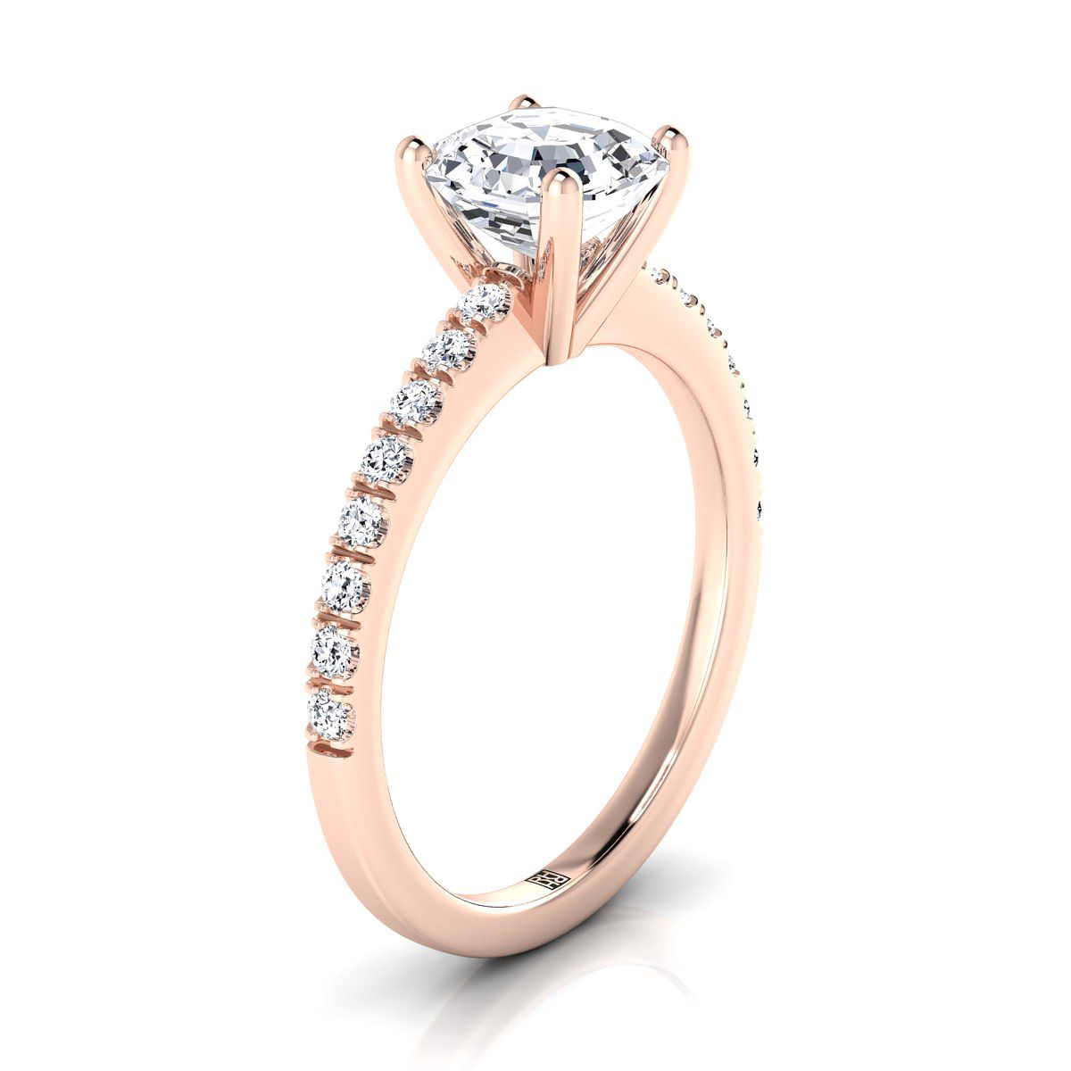 Select Pavé Cut styling on The Norah asscher engagement ring setting | RockHer