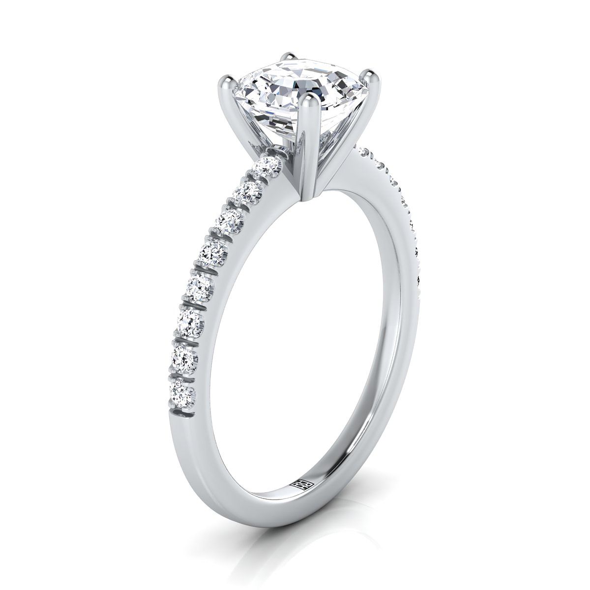 Select Pavé Cut styling on The Norah asscher engagement ring setting | RockHer