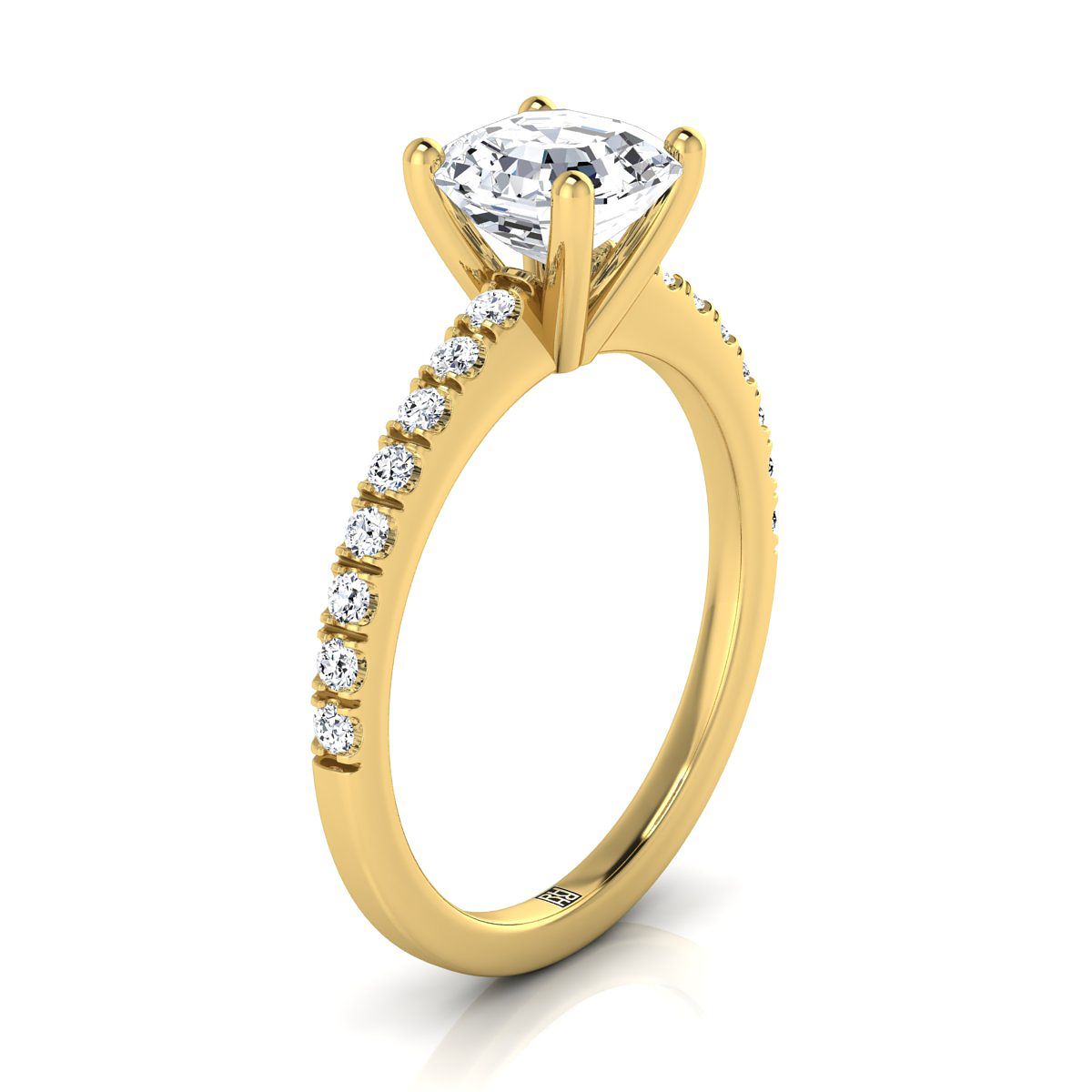 Select Pavé Cut styling on The Norah asscher engagement ring setting | RockHer