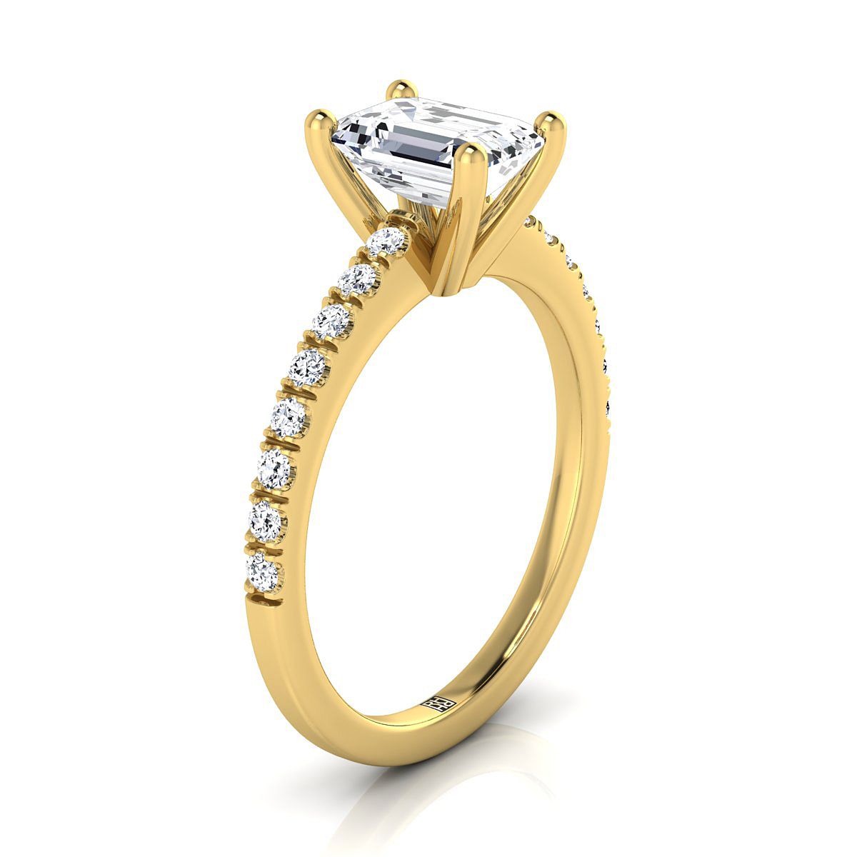 Select Pavé Cut styling on The Norah emerald engagement ring setting | RockHer