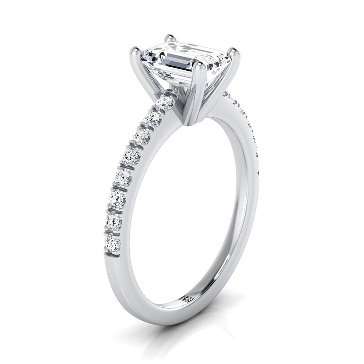 The Norah Select Pavé Engagement Ring with Lab Diamond in Platinum - view 2
