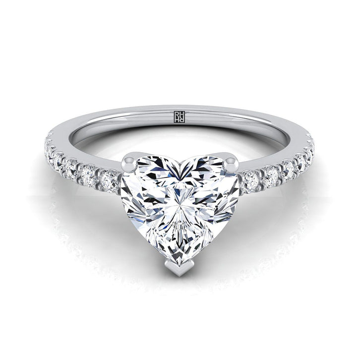The Norah Select Pavé Engagement Ring with Lab Diamond in Platinum - view 1