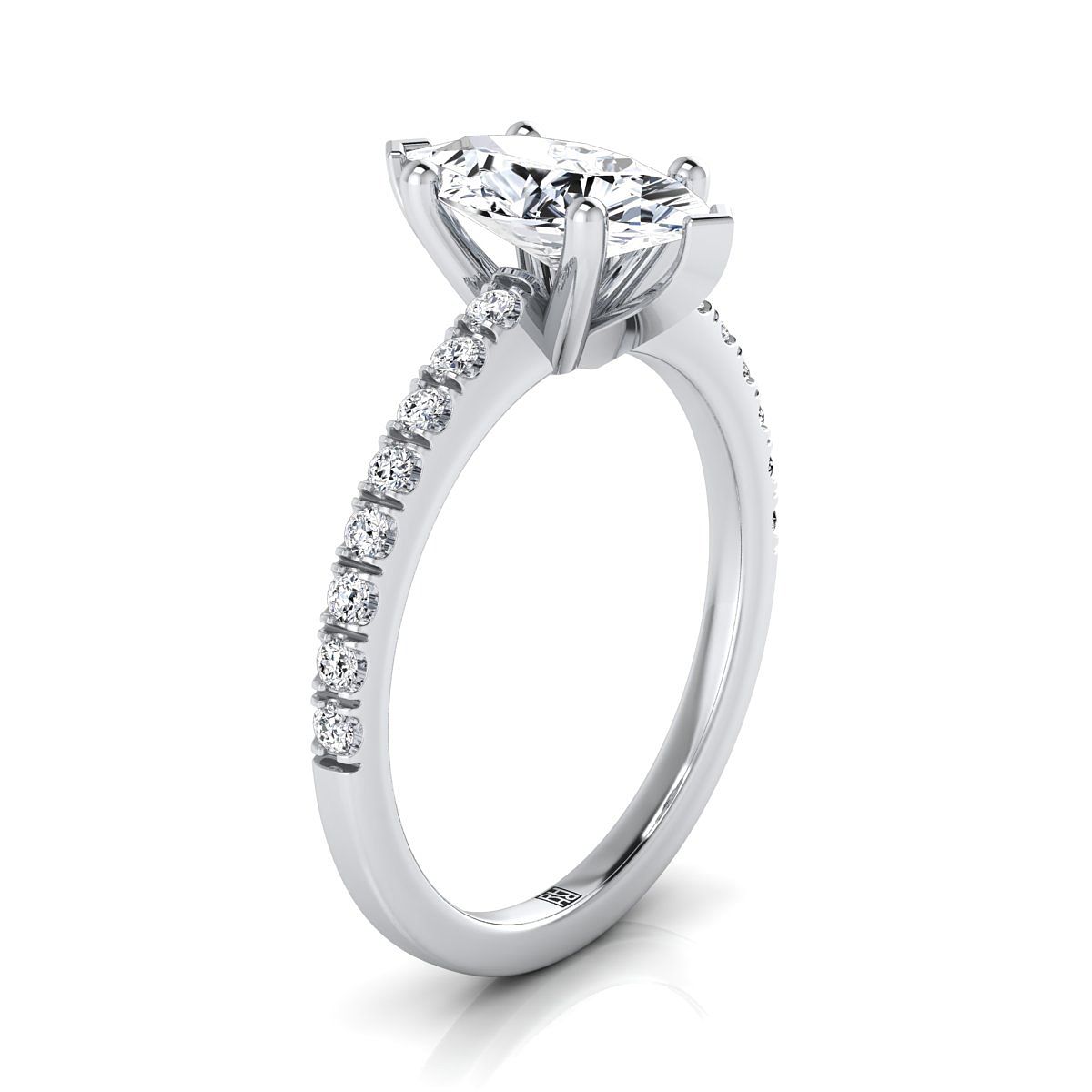 Select Pavé styling on The Norah marquise engagement ring setting | RockHer