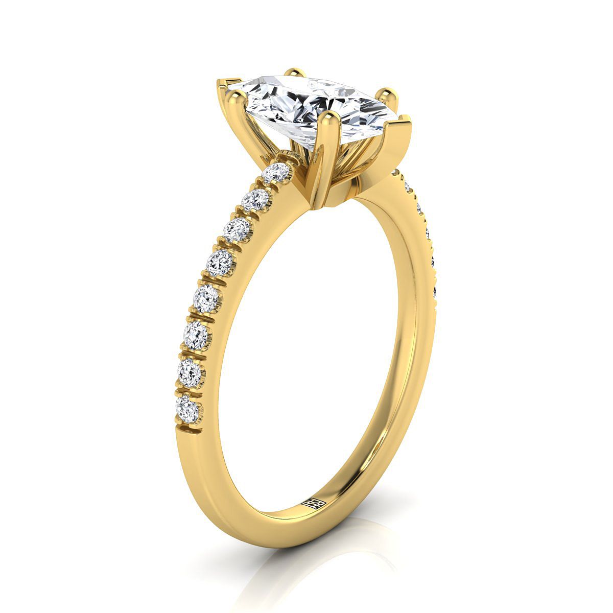 Select Pavé styling on The Norah marquise engagement ring setting | RockHer