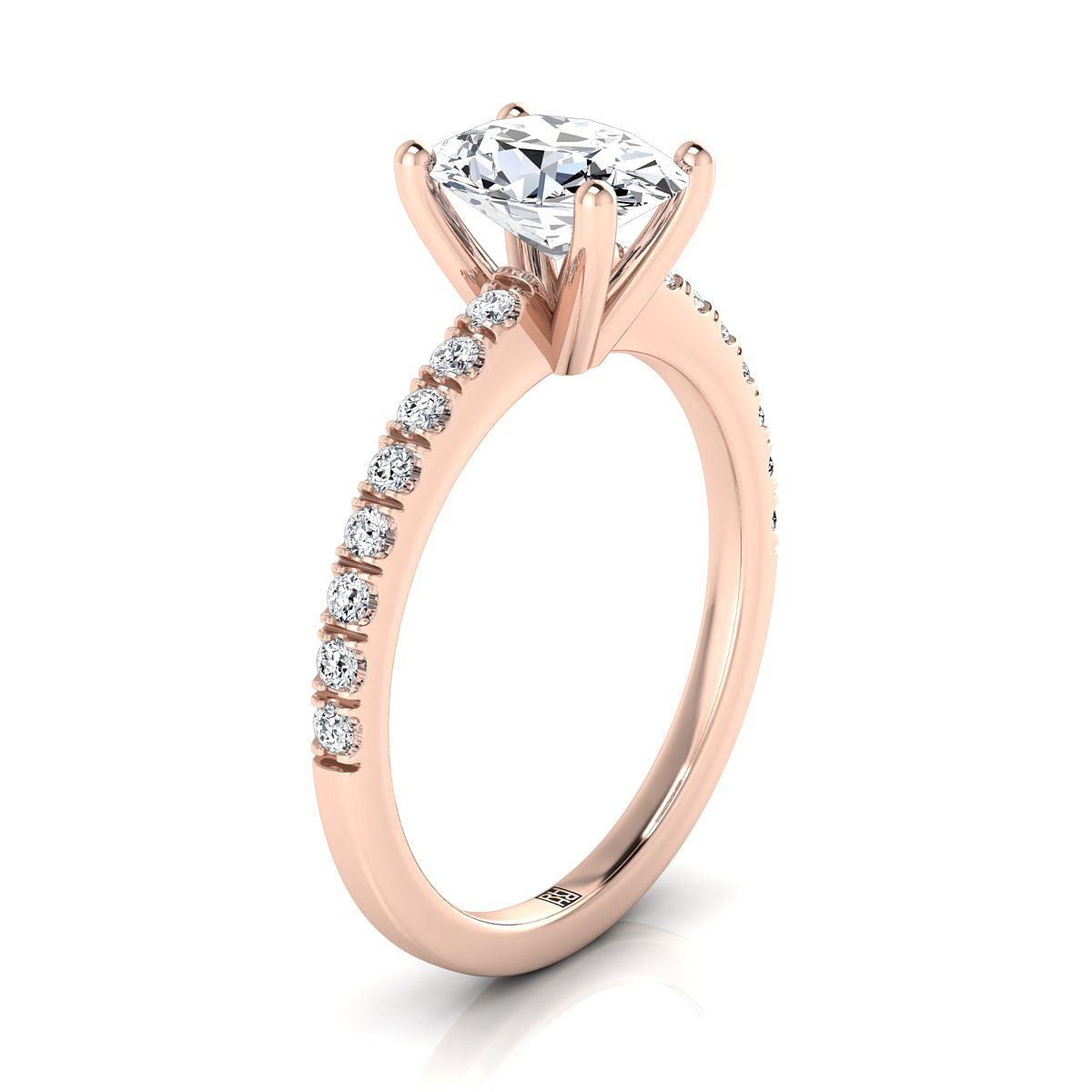 Select Pavé styling on The Norah oval engagement ring setting | RockHer