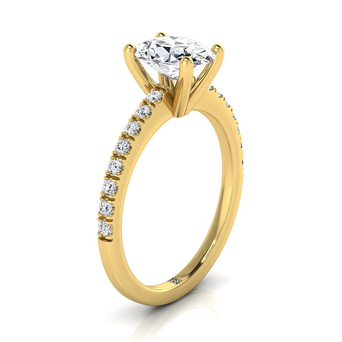 Made to order: The Norah oval engagement ring setting in 18K Yellow Gold | RockHer