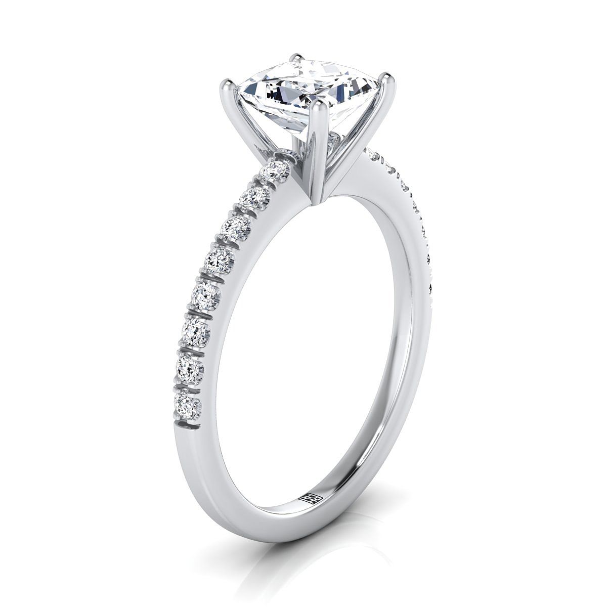 Select Pavé styling on The Norah princess engagement ring setting | RockHer