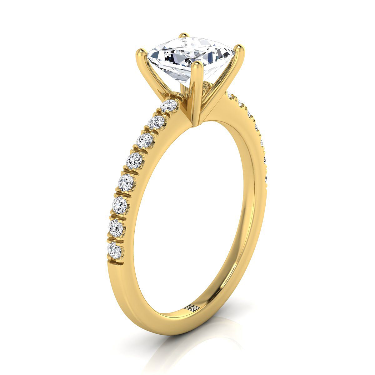 Select Pavé styling on The Norah princess engagement ring setting | RockHer