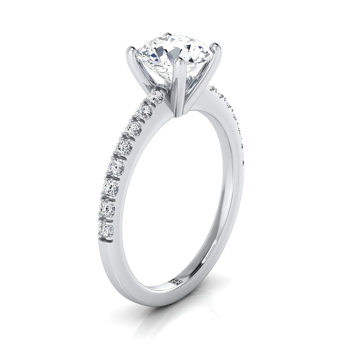 Select Pavé styling on The Norah round engagement ring setting | RockHer