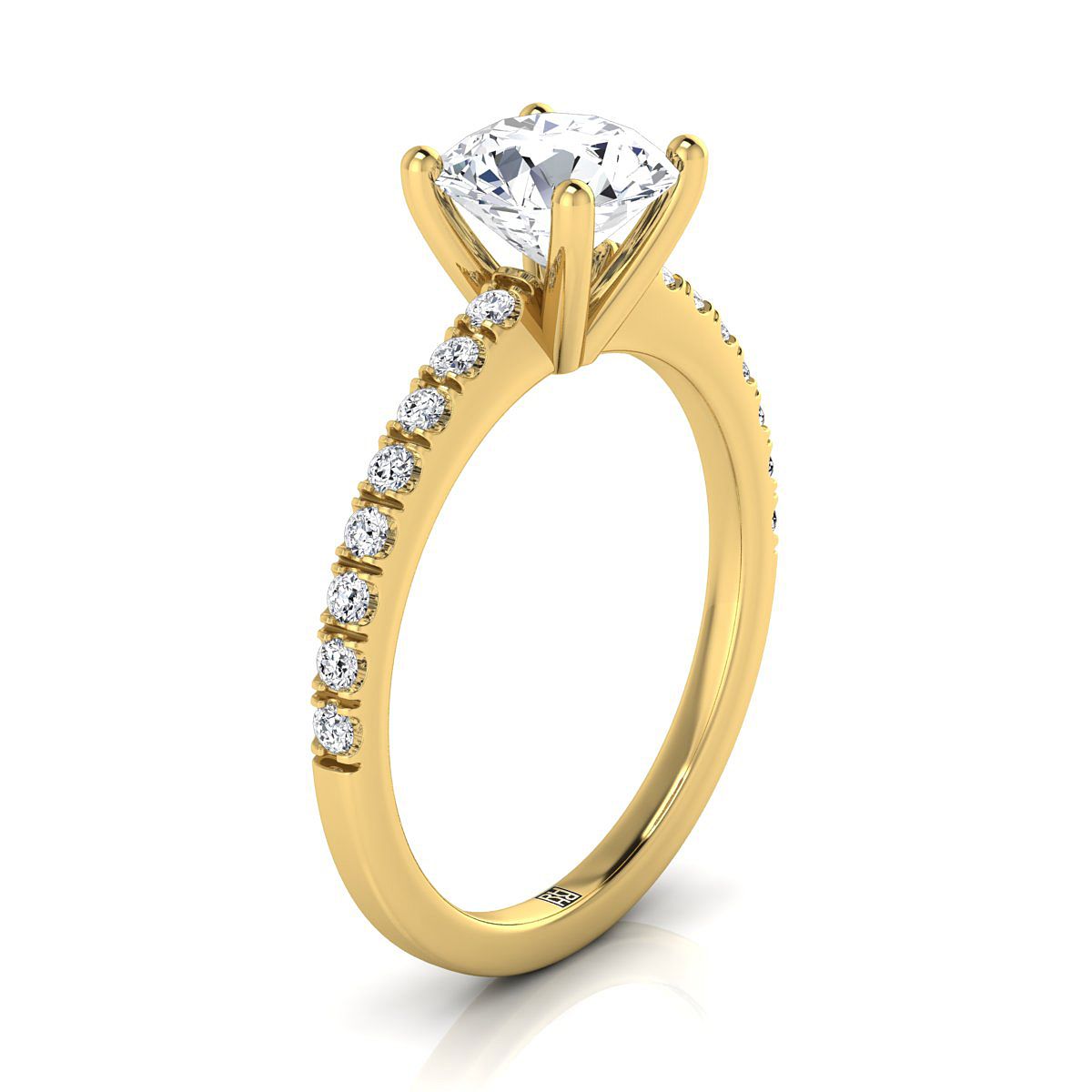 Select Pavé styling on The Norah round engagement ring setting | RockHer