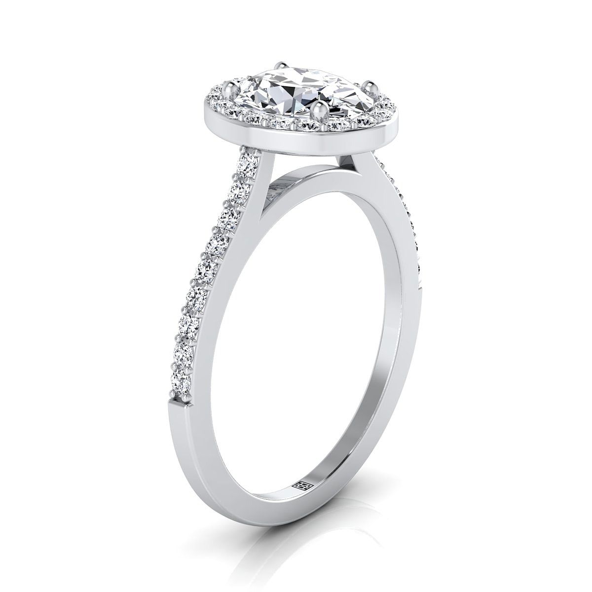 Made to order: The Taylor oval engagement ring setting in Platinum | RockHer