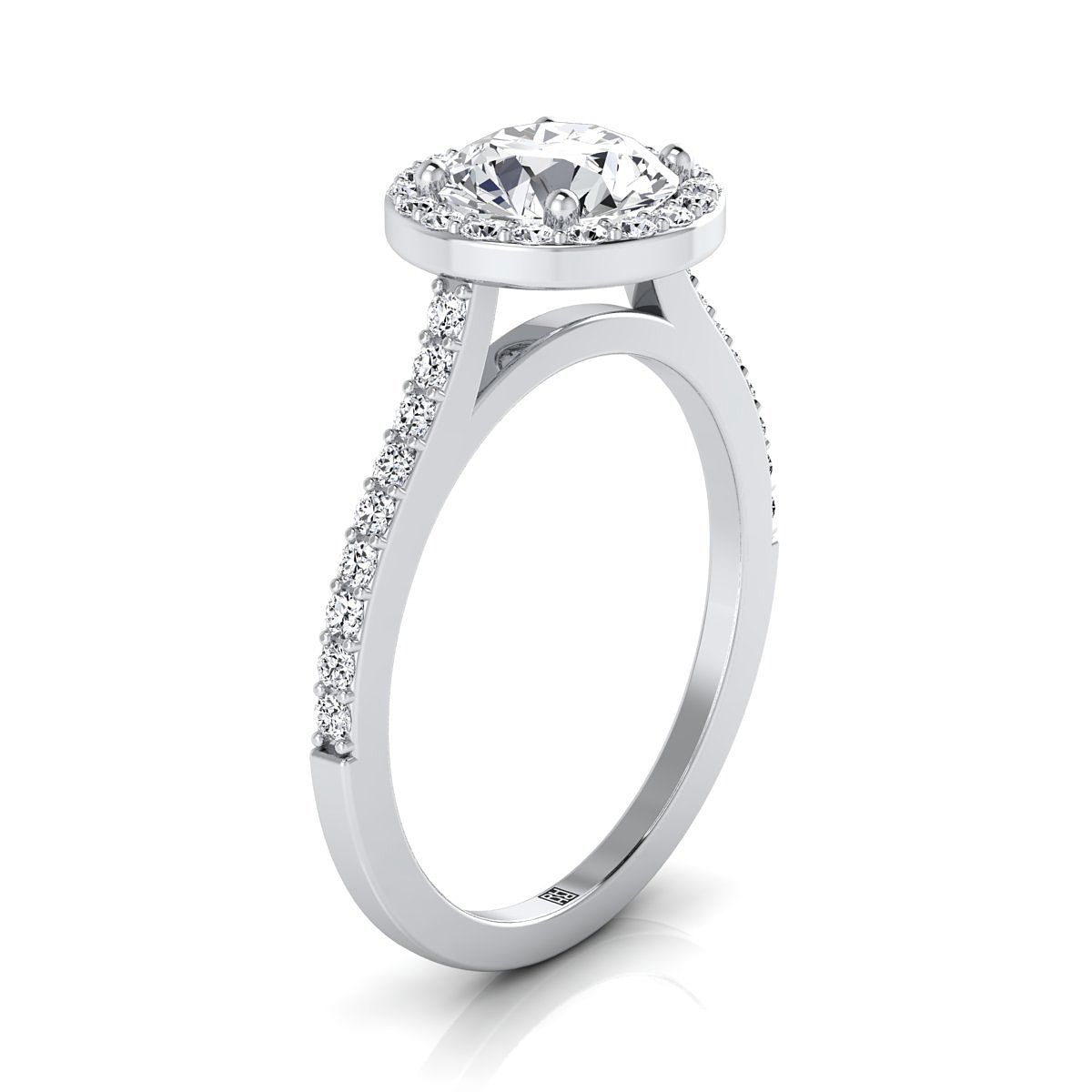 RockHer atelier photo of The Taylor round engagement ring setting in Platinum