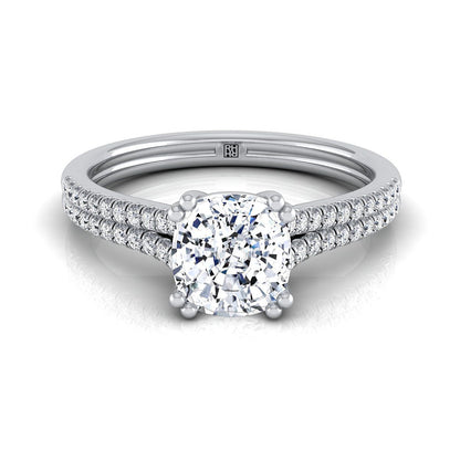 The Joss Select Pavé Engagement Ring with Lab Diamond in 18K White Gold - view 1