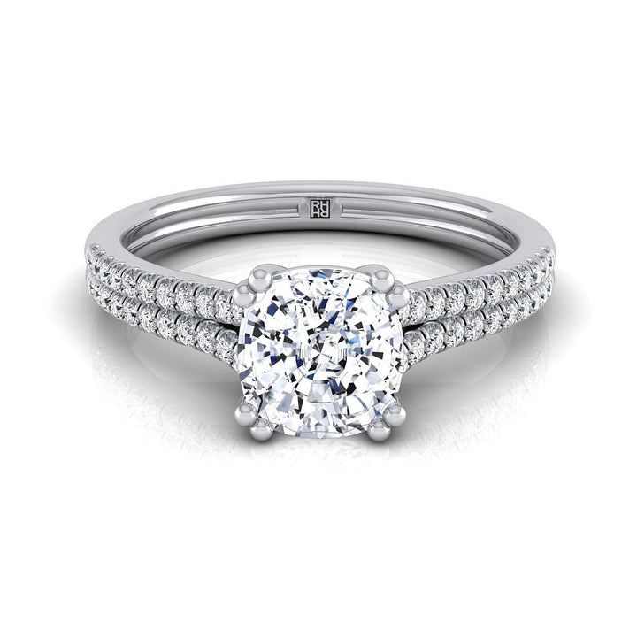 The Joss Select Pavé Engagement Ring with Lab Diamond in 18K White Gold - view 1