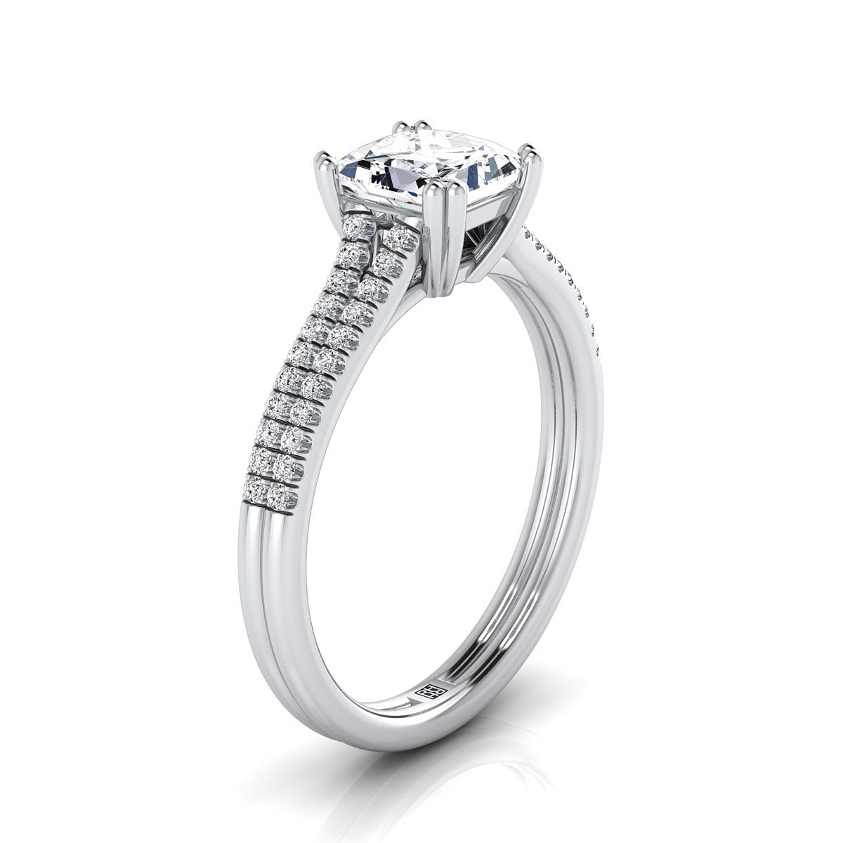 Select Pavé styling on The Joss princess engagement ring setting | RockHer