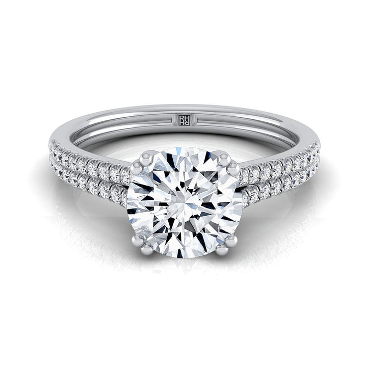 The Joss Select Pavé Engagement Ring with Lab Diamond in 18K White Gold - view 1