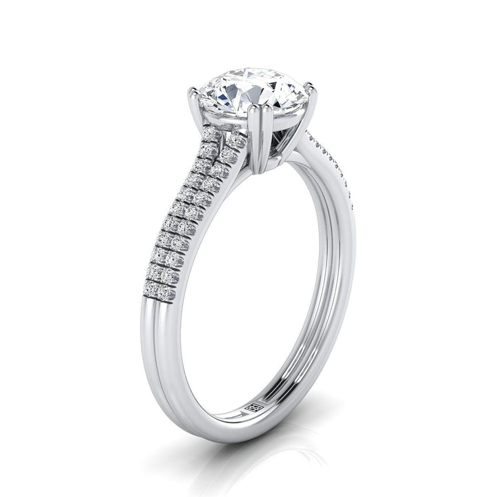 The Joss Select Pavé Engagement Ring with Lab Diamond in 18K White Gold - view 2