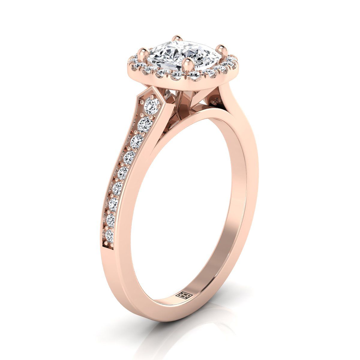 Select Halo Cut styling on The Genesis cushion engagement ring setting | RockHer