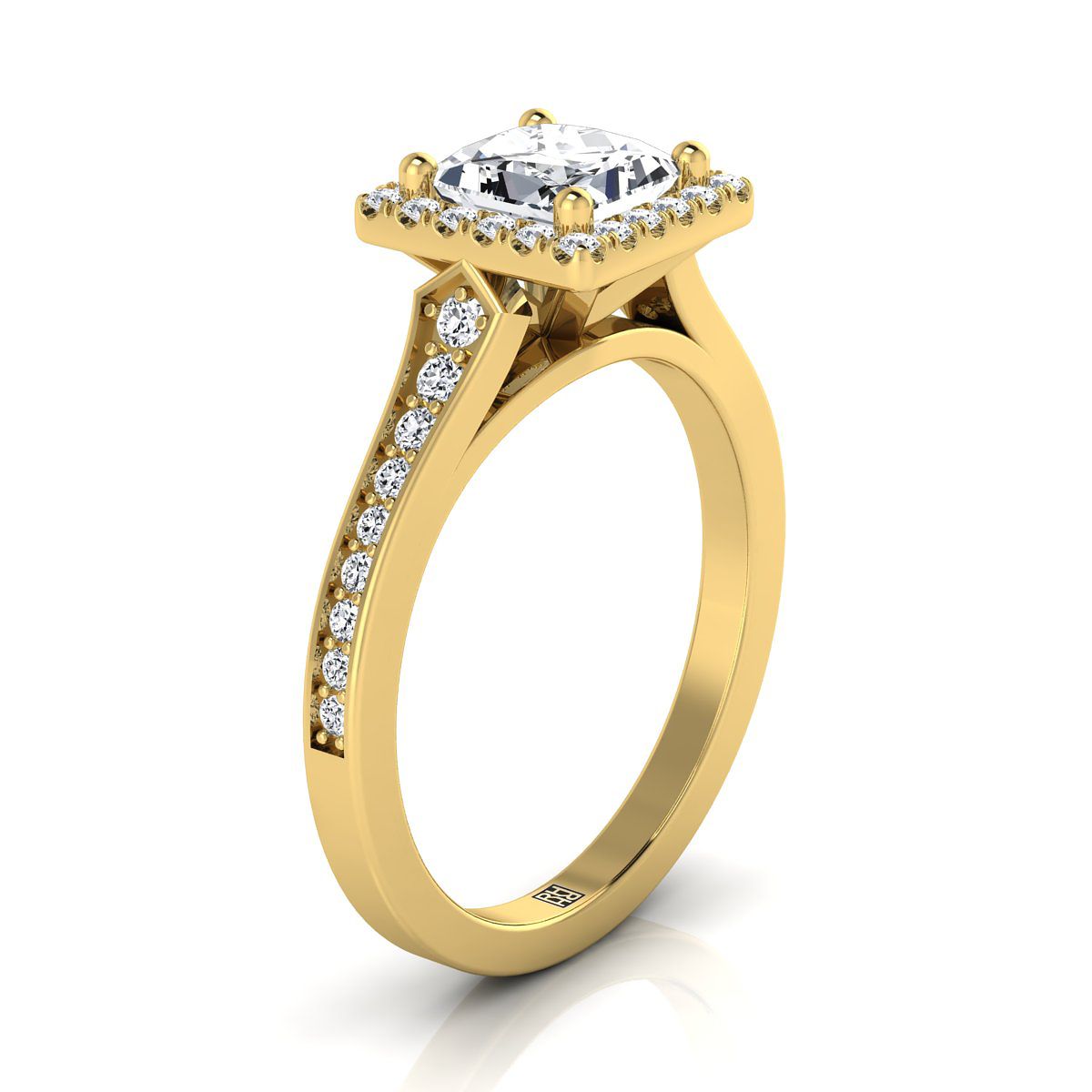 Made to order: The Genesis princess engagement ring setting in 18K Yellow Gold | RockHer