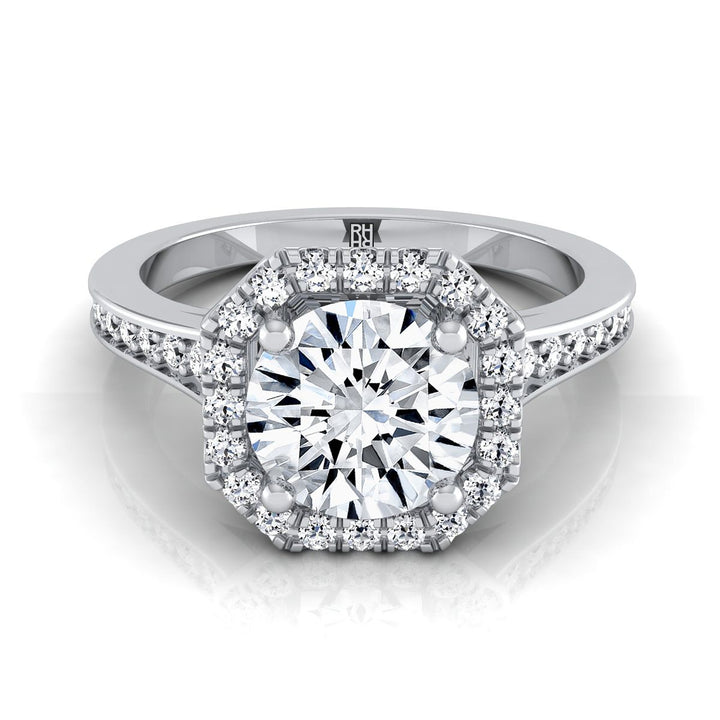 Genesis Select Halo Round Lab Diamond Engagement Ring in Platinum | RockHer