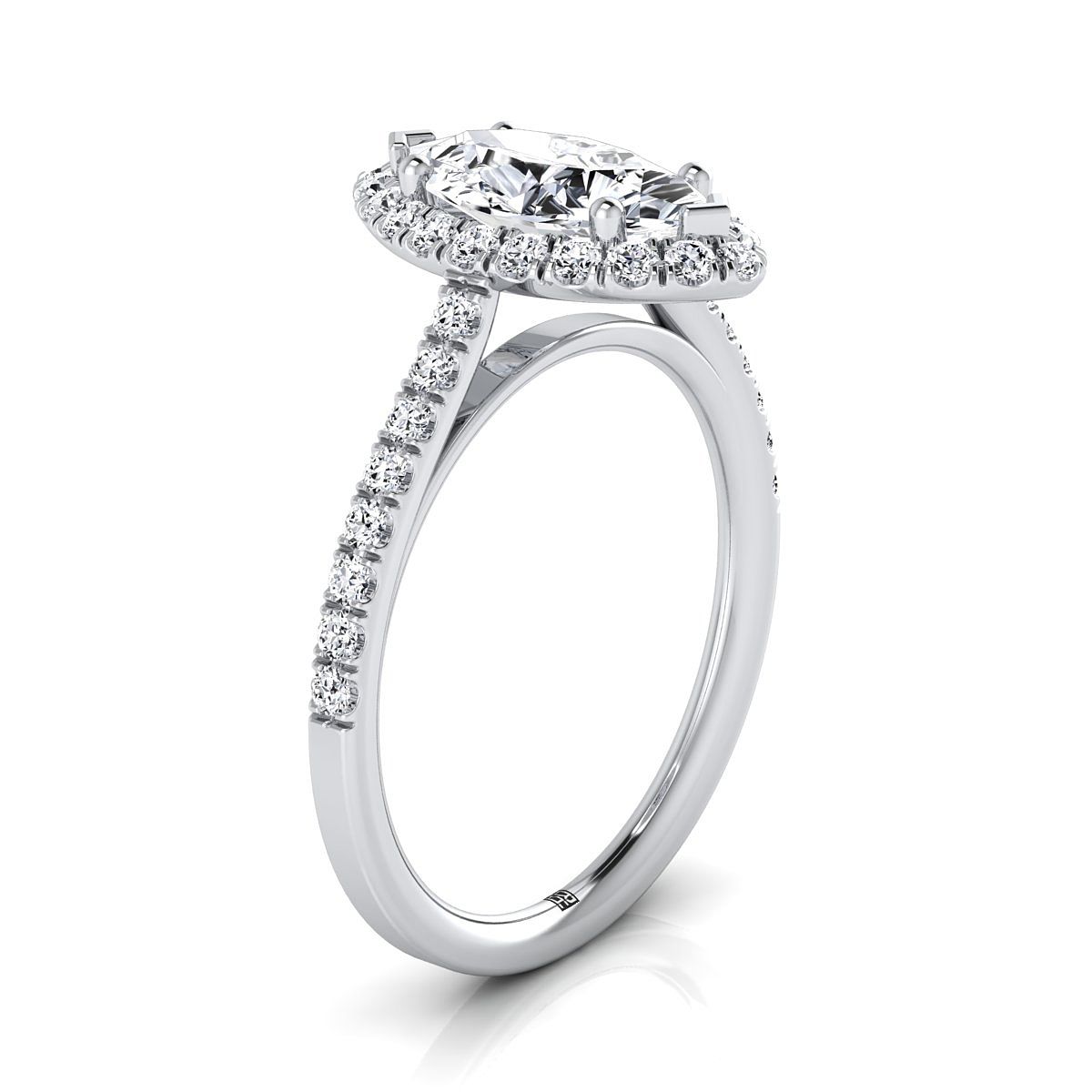 Made to order: The Dylan marquise engagement ring setting in Platinum | RockHer