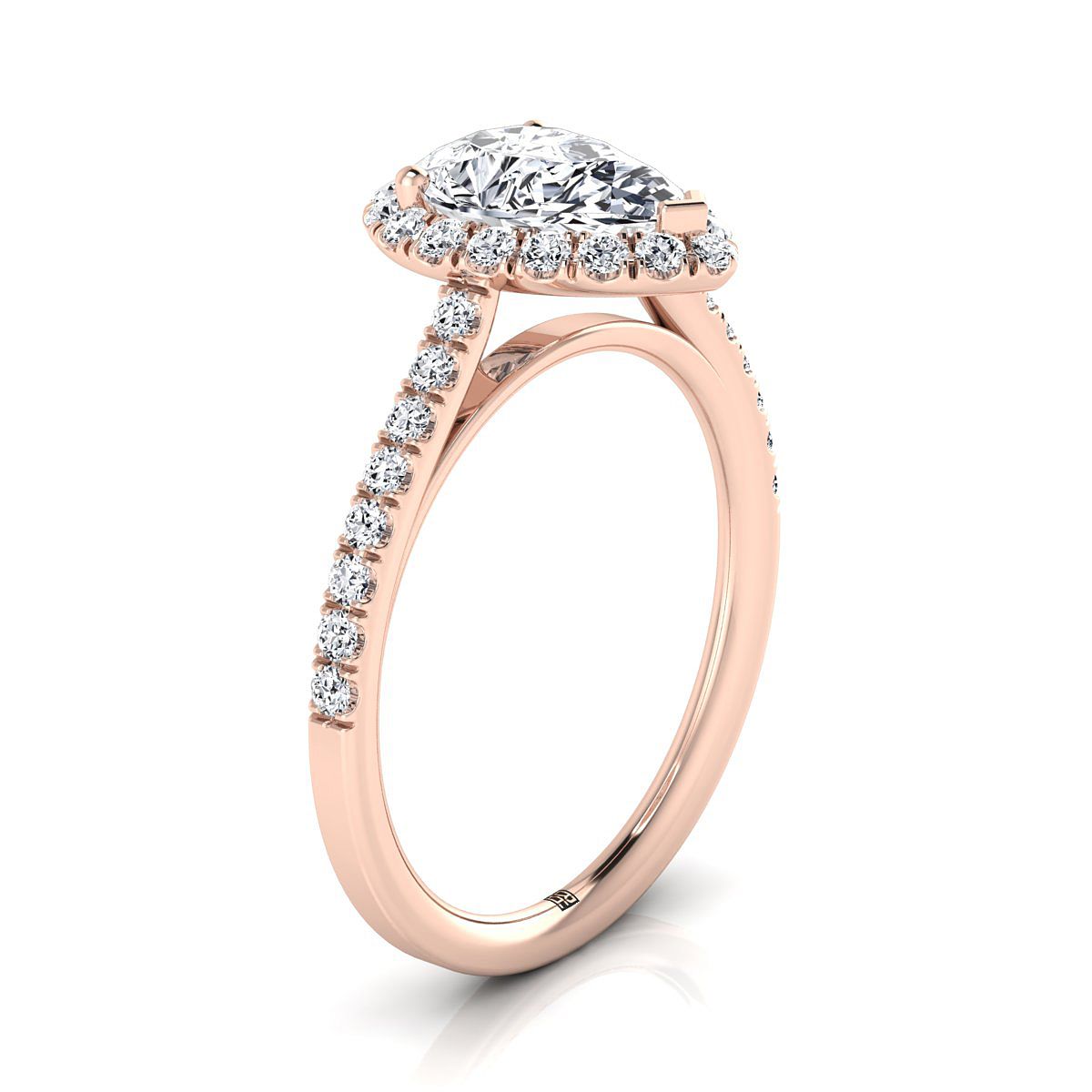 Made to order: The Dylan pear engagement ring setting in 14K Rose Gold | RockHer