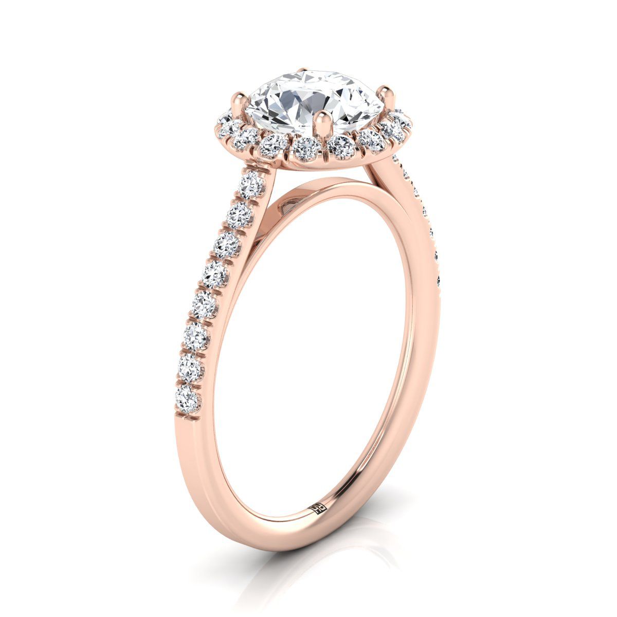 Made to order: The Dylan round engagement ring setting in 14K Rose Gold | RockHer