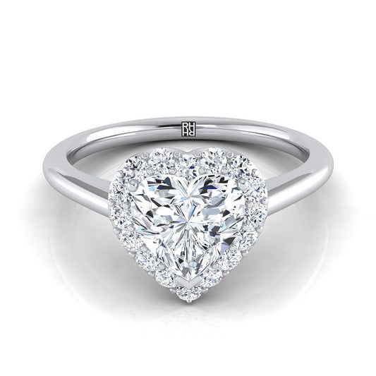 The Etta Select Halo Engagement Ring with Lab Diamond in Platinum - view 1