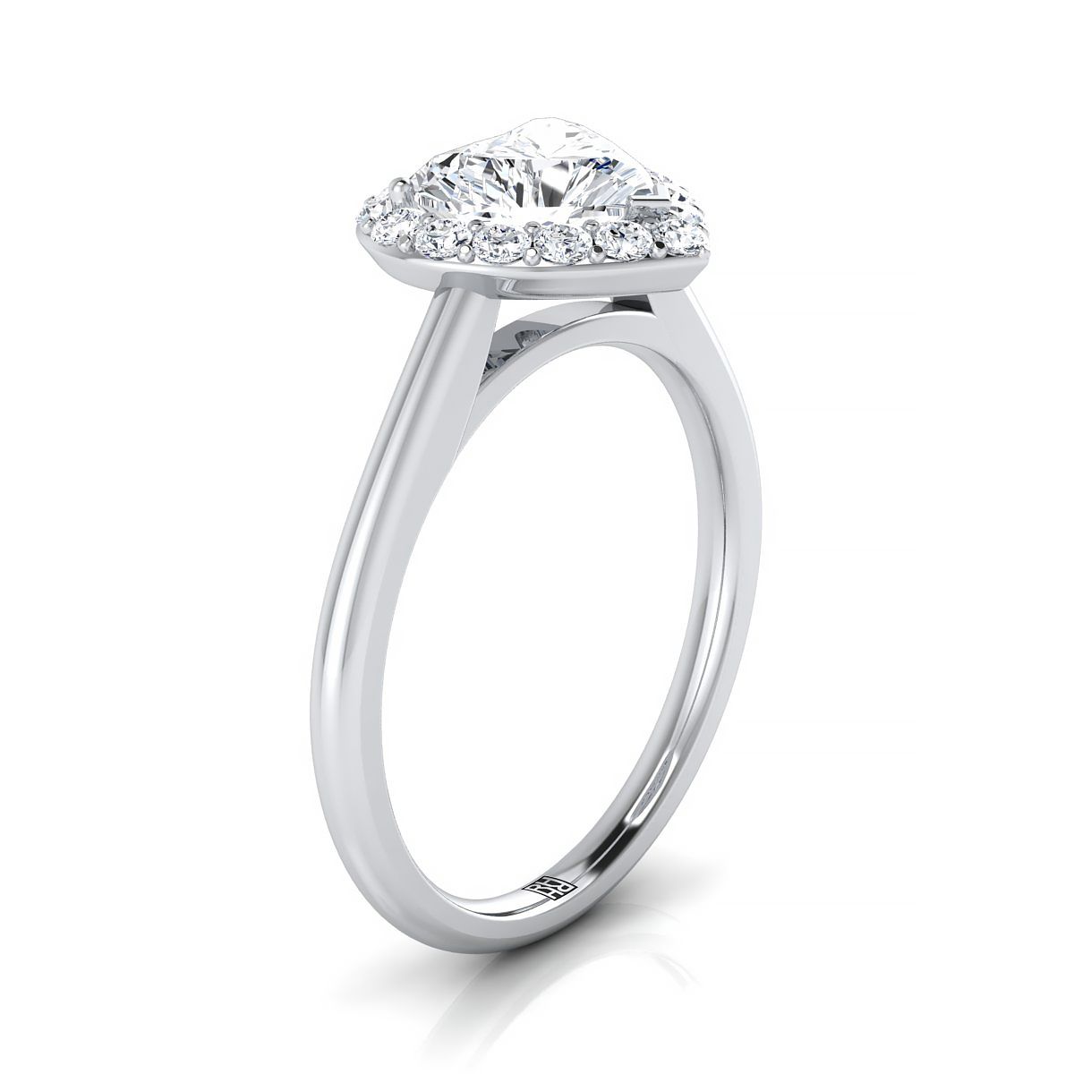 The Etta Select Halo Engagement Ring with Lab Diamond in Platinum - view 2