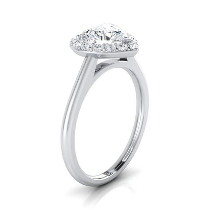 The Etta Select Halo Engagement Ring with Lab Diamond in 18K White Gold - view 2
