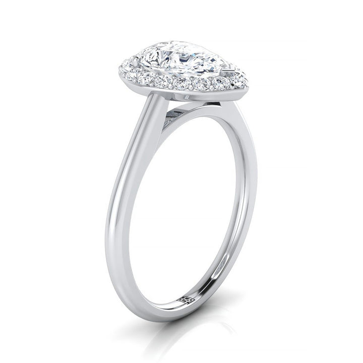 The Etta Select Halo Engagement Ring with Lab Diamond in Platinum - view 2
