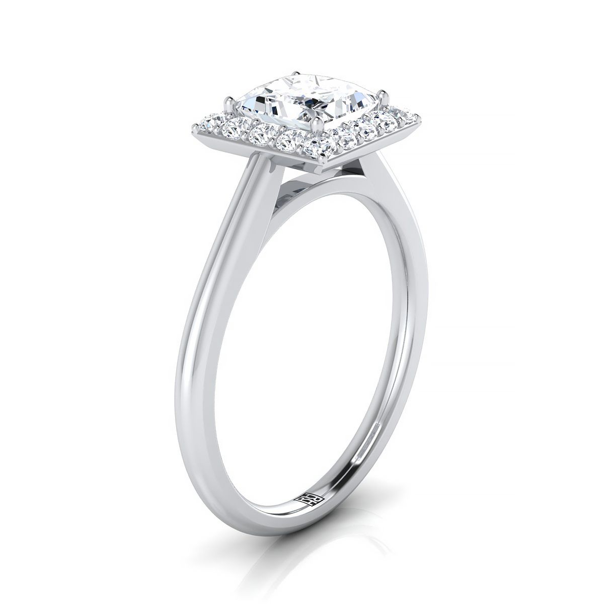 Select Halo styling on The Etta princess engagement ring setting | RockHer