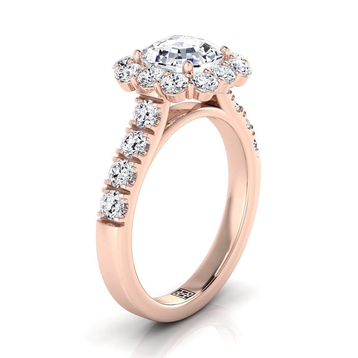 Select Halo Cut styling on The Alannah asscher engagement ring setting | RockHer