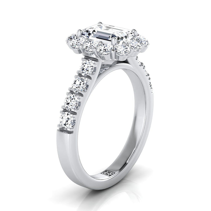 The Alannah Select Halo Engagement Ring with Lab Diamond in Platinum - view 2